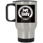 Fat Lady Turkey Shield - Silver Stainless Travel Mug