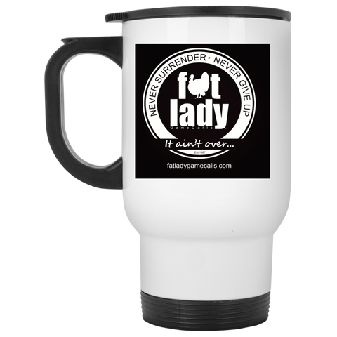Fat Lady Turkey Shield - White Travel Mug